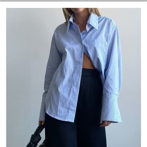 Blue Striped Button Up